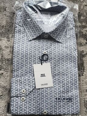 T.M.Lewin Men’s Navy Geometric Print Shirt